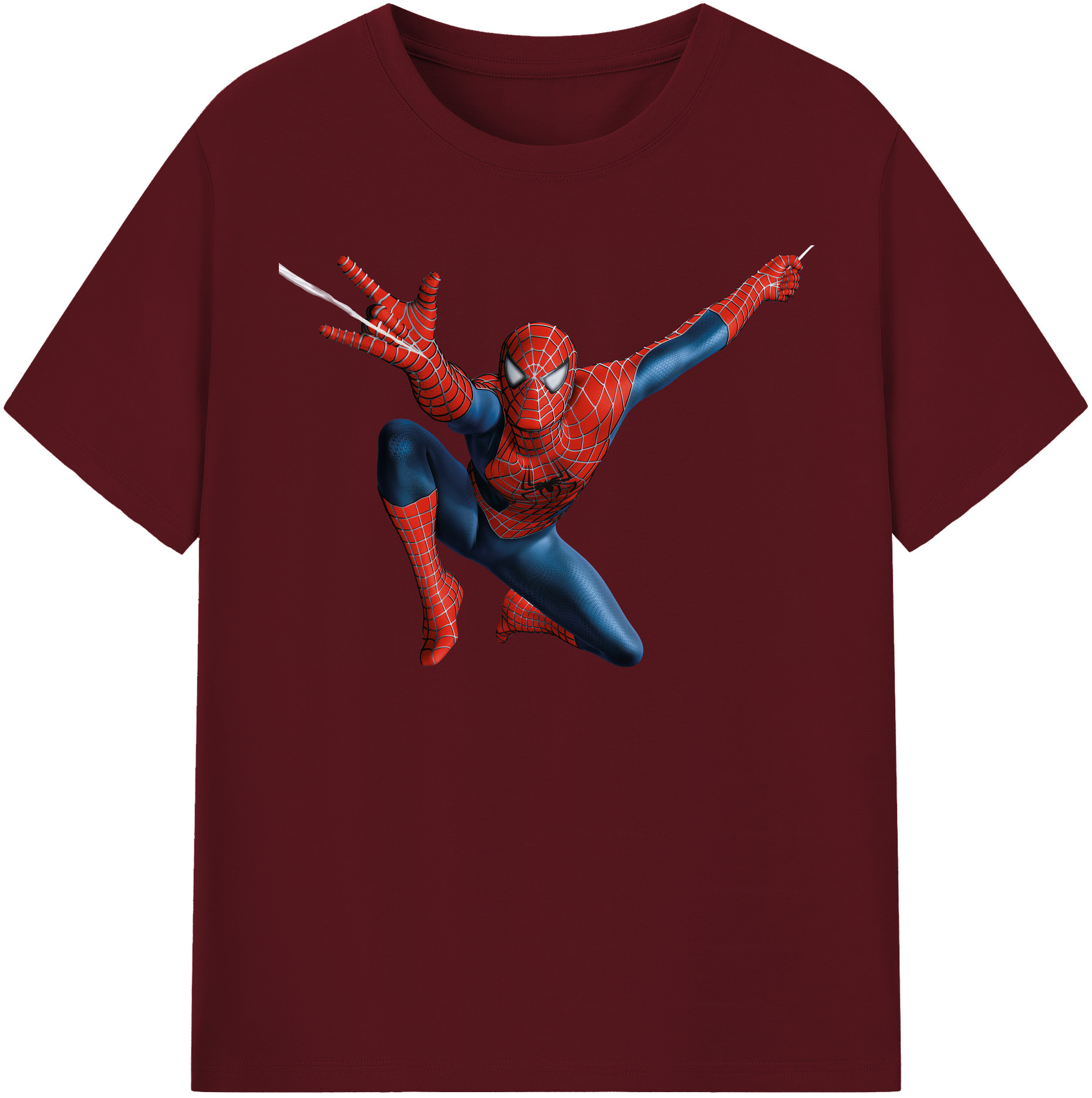 （画像用） Spider Man スパイダーマン 綿100％半袖Tシャツ（フロントプリント）